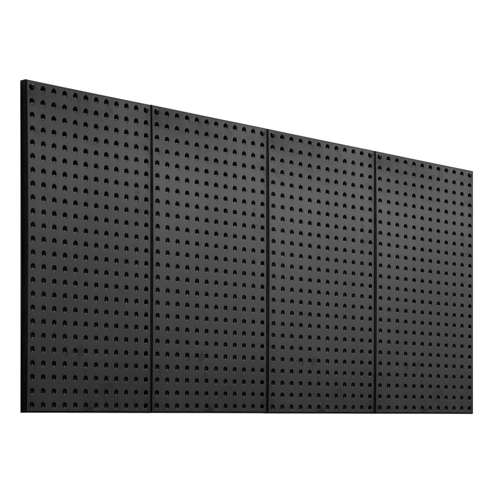 metal pegboard panels, 24" x 12" pegboard, 4 panels, heavy duty steel peg board wall organizer, for living room garage tool storage workbench office organization craft room kitchen home, black