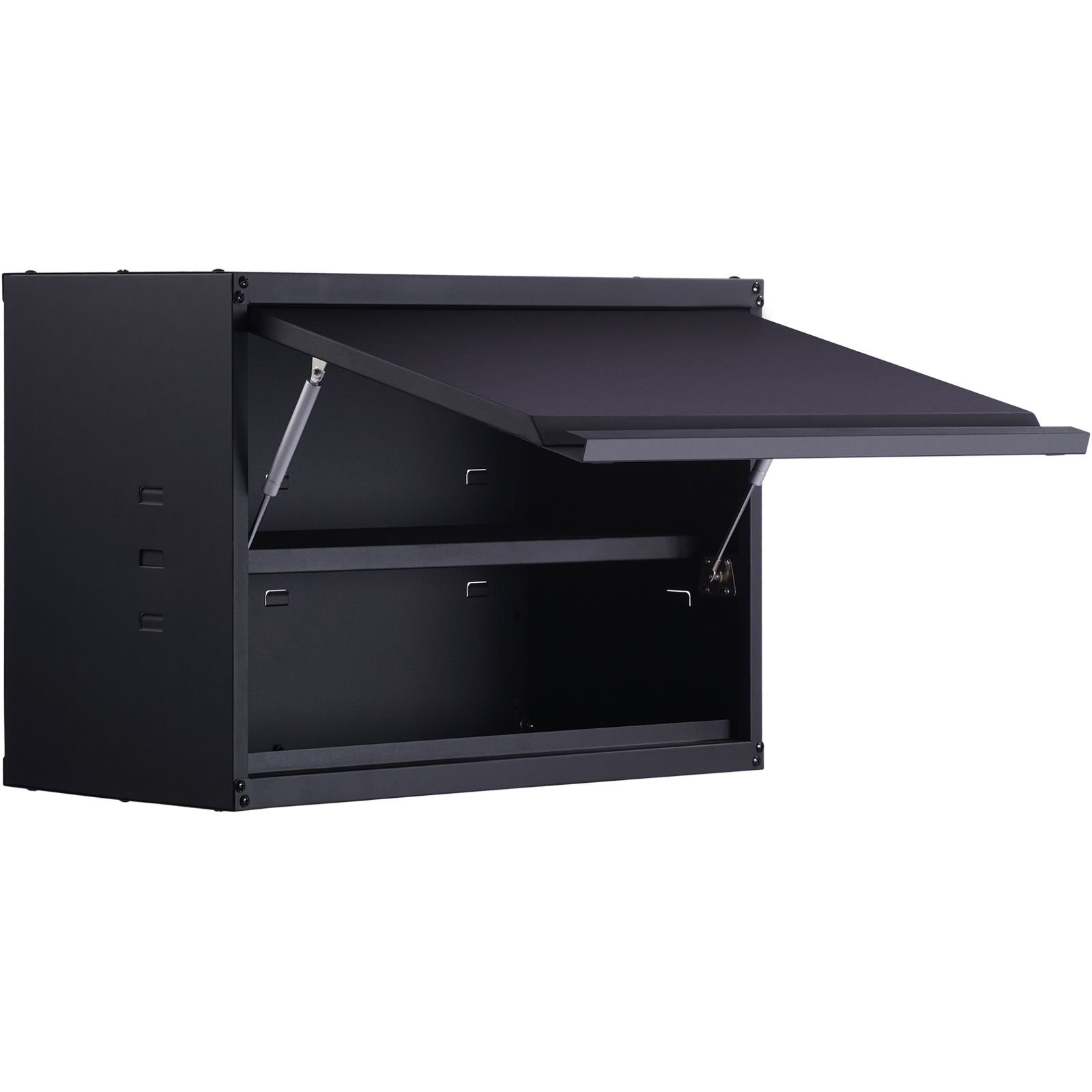 metal storage cabinet, 120lbs load capacity per shelf, 20'' tall wall mounted powder coating steel garage cabinet with adjustable shelf, press to lock & open door, perfect for office home garage