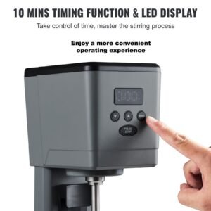 milkshake maker, 375w electric milkshake machine, single head drink mixer blender machine, led intelligent microswitch, 3 speed milkshake mixer with 820 ml stainless steel cup