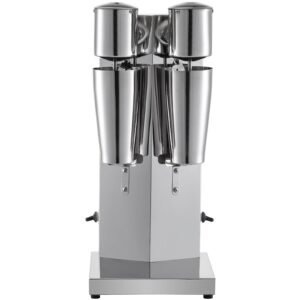 Milkshake Maker Kit, Stainless Steel Electric Milkshake Maker, 180W Milkshake Machine, Double Head Classic Milkshake Maker with 800ml Cup, Silver Milkshake Maker Machine, 2 Speed Adjustable