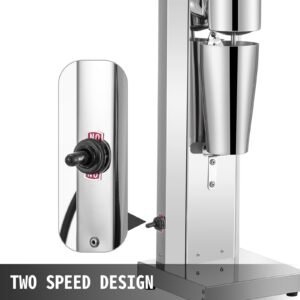milkshake maker kit, stainless steel electric milkshake maker, 180w milkshake machine, single head classic milkshake maker with 800ml cup, silver milkshake maker machine, 2 speed adjustable