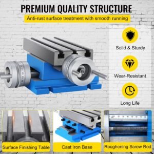 milling working table 7.3 x 4 inch worktable compound slide table milling working cross table machine for all drill stands bench drilling milling machine (7.3" x 4")