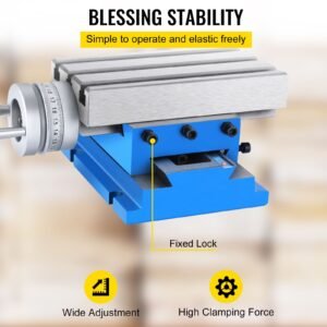 milling working table 7.3 x 4 inch worktable compound slide table milling working cross table machine for all drill stands bench drilling milling machine (7.3" x 4")