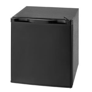 Mini Fridge, 1.6 Cu.Ft, Single Door Compact Refrigerator, Adjustable Temperature, Metal Shelf, Energy Efficient Small Refrigerator, Reversible Door, Low Noise, for Bedroom Dorm Office, Black