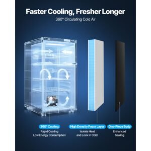 mini fridge, 3.2 cu.ft, single door compact refrigerator, adjustable temperature, glass shelf, energy efficient small refrigerator, reversible door, low noise, for bedroom dorm office, black