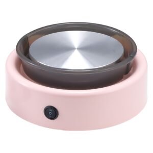 Mini Pottery Wheel, 6 inch Turntable, Forward and Reverse Rotation, Adjustable Speed, Electric Clay Wheel for Kids and Beginners, with Shaping Tools, for Home DIY, Pottery Classes, Pink