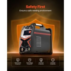 mma welder, 140a 4 in 1 welding machine mma (stick)/dc pulse mma/dc pulse tig/lift tig, 110 & 220v dual voltage electric welder with led display, synergic control, igbt inverter hot start