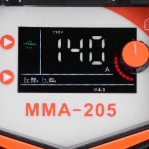 mma welder, 205a 2 in 1 mma lift tig stick welding machine, 110/220v dual voltage igbt inverter welder machine with digital display, hot start arc force anti stick (lift torch not included)