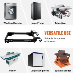 mobile base, 1500 lbs capacity, adjustable from 18" x 24" to 26.5" x 31.5", heavy duty universal mobile base stand with swivel wheels, for woodworking equipment, bandsaw, power tools, machines