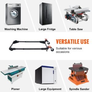 mobile base, 500 lbs weight capacity, adjustable from 12" x 12" to 36" x 36", heavy duty universal mobile base stand with swivel wheels, for woodworking equipment, bandsaw, power tools, machines