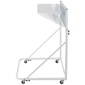 mobile blueprint storage rack, plan holder with 12 pivot brackets, mobile blueprint holder adjustable height & length, poster display rack for office and home (rack only without clamps)