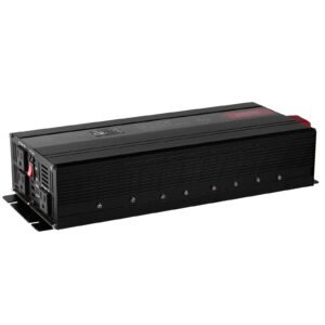 modified sine wave inverter, 3000watt, dc 12v to ac 120v lcd display power inverter with 3 ac outlets 2 usb port 1 type c port 10 spare fuses, for large household equipment, ce fcc certified