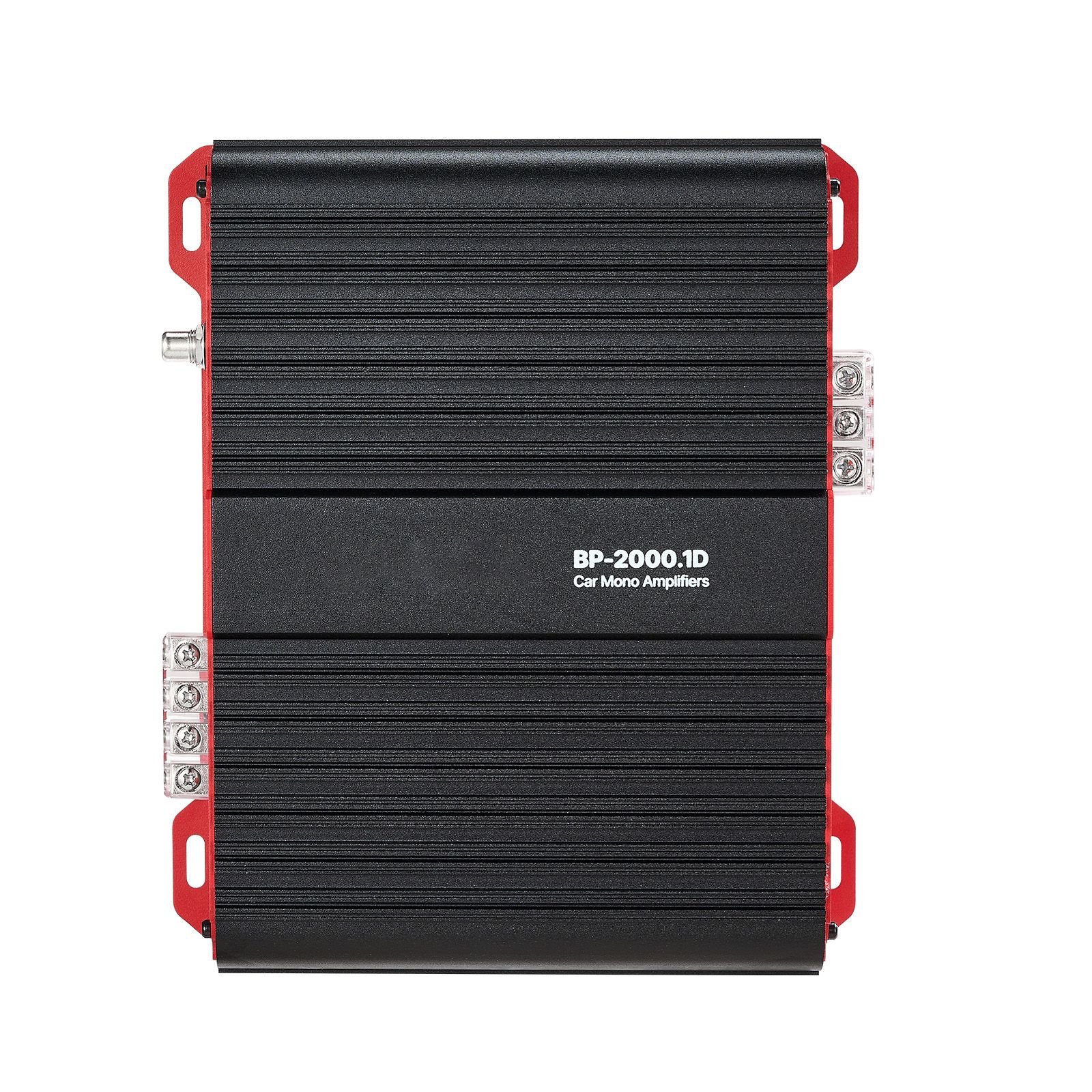monoblock car amplifier, 2000w rms max, 1/2/4 ohm stable, 1 channel class d car audio amplifier with remote subwoofer level control, low pass filter and bass boost, volume controller included