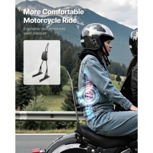 motorcycle backrest sissy bar, compatible with harley davidson dyna street glide, road glide, and road king, 29 inch height detachable passenger backrest, black