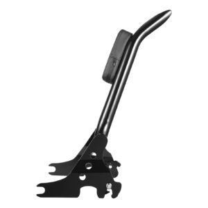 motorcycle backrest sissy bar, compatible with harley davidson touring models, 27 inch height quick release detachable passenger backrest, durable metal frame with leather rear pad, black