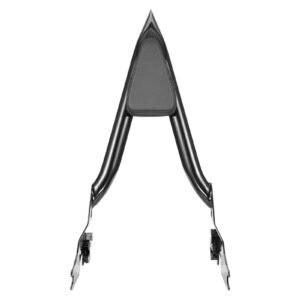 motorcycle backrest sissy bar, compatible with harley davidson touring models, 27 inch height quick release detachable passenger backrest, durable metal frame with leather rear pad, black