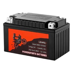 motorcycle battery, 12 volt 4ah, lifepo4 lithium pre charged powersports battery, maintenance free & high performance, compatible with atv, motorcycle, jet skis, scooter, utv, and more