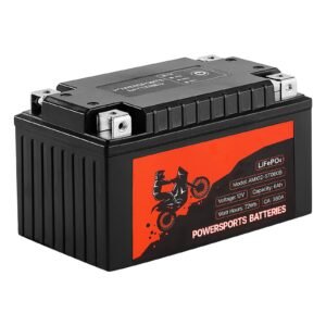 motorcycle battery, 12 volt 6ah, lifepo4 lithium pre charged powersports battery, maintenance free & high performance, compatible with atv, motorcycle, jet skis, scooter, utv, and more