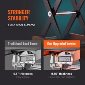motorcycle lift, 1100 lbs motorcycle scissor lift jack with wide deck & safety pin, 3.7" 13.8" center hoist crank stand, steel scissor jack for street bikes, cruiser bikes, touring motorcycles
