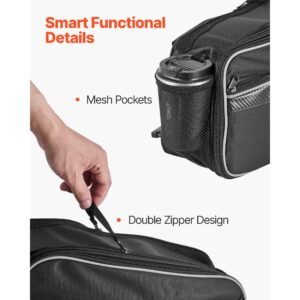 motorcycle saddlebag, 30 l (15 l x 2) large capacity side saddle bag with waterproof rain cover and straps, compatible with most motorcycles, outdoor sports motorbike luggage storage bag, black