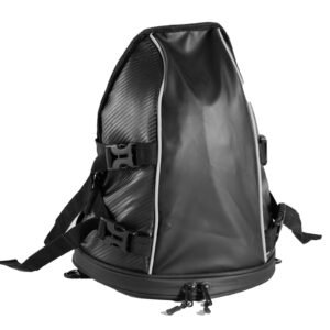 motorcycle tail bag, 10 l motorcycle rear seat bag with waterproof rain cover, outdoor sports motorbike luggage storage trunk rack backpack handbag with shoulder strap and inner pocket, black