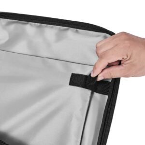 motorcycle tail bag, 40 60 l expandable motorcycle rear seat bag with waterproof rain cover, foldable outdoor sports motorbike luggage storage with shoulder straps, pocket & elastic cord, black