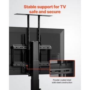 motorized tv lift stand, 132 lbs max load adjustable tv lift stand mount bracket, vertical electric tv bracket with remote control, for 32 55 in (not in cabinet) / 32 50 in (in cabinet) tvs