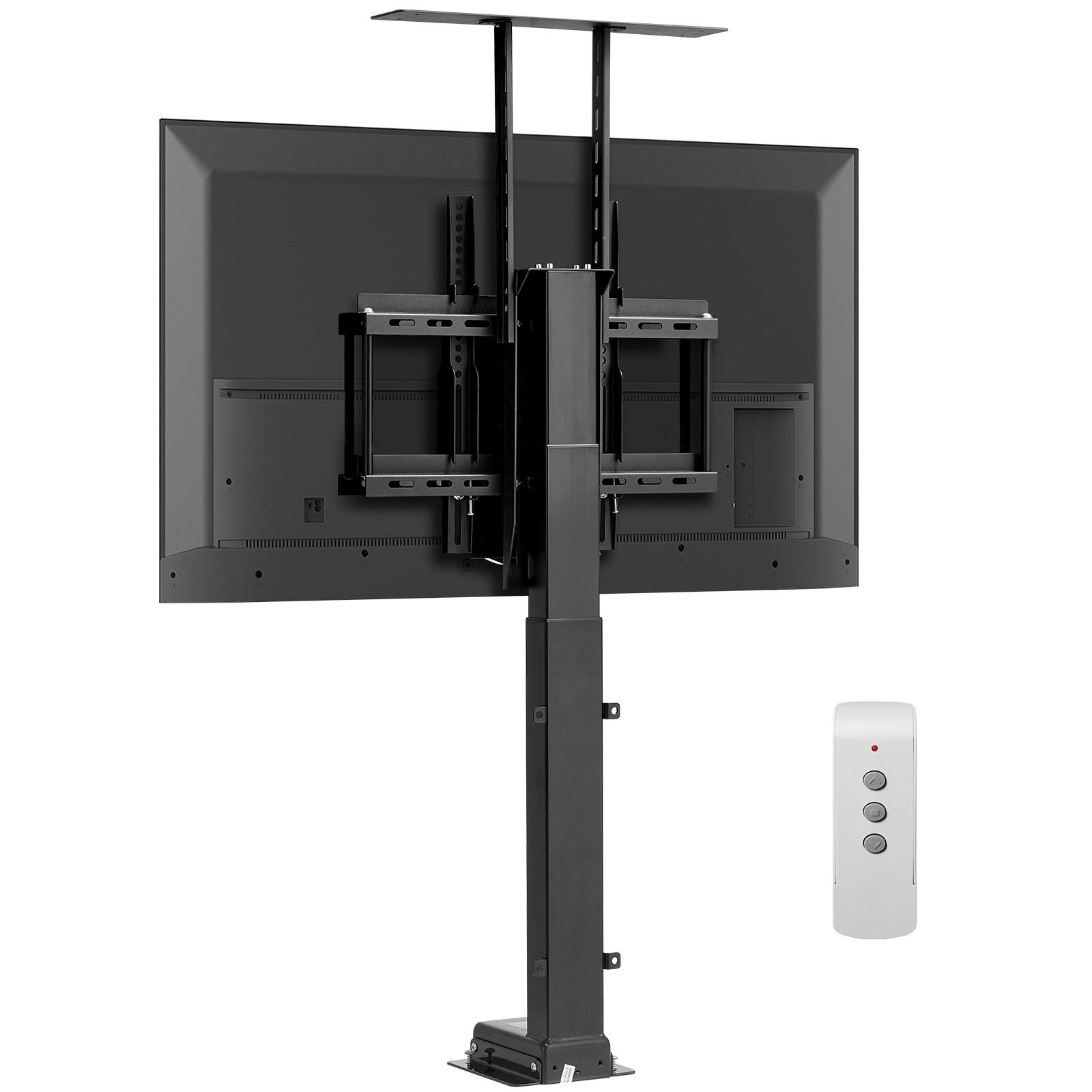 motorized tv lift stand, 132 lbs max load adjustable tv lift stand mount bracket, vertical electric tv bracket with remote control, for 32 55 in (not in cabinet) / 32 50 in (in cabinet) tvs