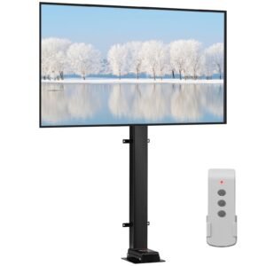 motorized tv lift stroke length 35 inches motorized tv mount fit for 32 65 inch tv lift with remote control height adjustable 28.7 64.2 inch,load capacity 154 lbs