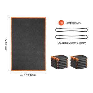 moving blankets 12 pcs, 72 x 40 in (32 lbs/dz) large packing blankets with cotton filling, heavy duty nonwoven fabric padded moving blanket for shipping, wrapping, protecting furniture