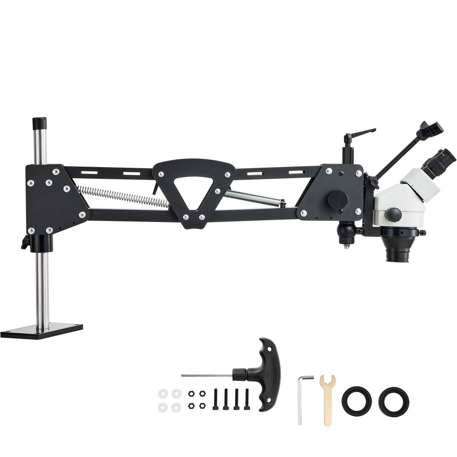 multi directional microscope with spring bracket, 7x 45x magnification jewelry microscope, micro jewelry inlaid stand with integrated usb ring led light, jewelers microscope for jewelry inlay