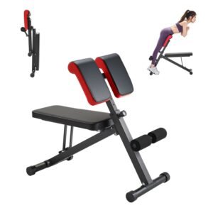 Multi-Functional Weight Bench for Full Body Workout, Roman Chair Hyperextension Bench, 330 lbs Adjustable & Foldable Equipment for Back Arm Core Ab Workout, Sit Up Exercise Machine for Home Gym