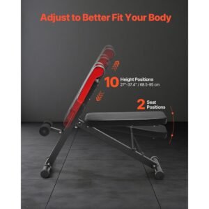 multi functional weight bench for full body workout, roman chair hyperextension bench, 330 lbs adjustable & foldable equipment for back arm core ab workout, sit up exercise machine for home gym