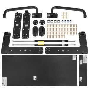 Murphy Bed Kit, Twin Size, Vertical Deluxe DIY Wall Bed Mechanical Hardware Kit, Pneumatic Lever Heavy Duty Bed Frame Support, Folding Cabinet Wall Bed Space Saving Design for Guestroom
