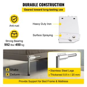murphy mounting wall springs mechanism heavy duty support hardware diy kit for king queen bed (vertical), white