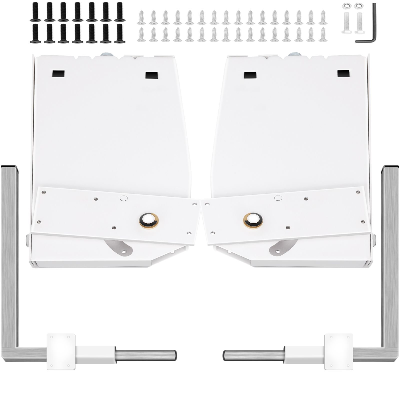 murphy mounting wall springs mechanism heavy duty support hardware diy kit for king queen bed (vertical), white
