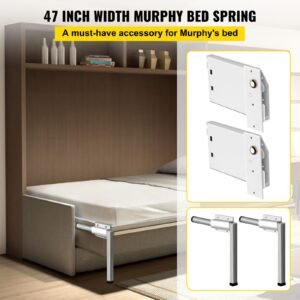 murphy mounting wall springs mechanism heavy duty support hardware diy kit for queen twin size bed (horizontal), white