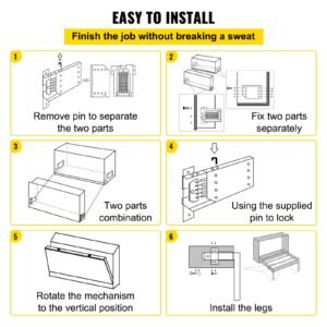 murphy mounting wall springs mechanism heavy duty support hardware diy kit for queen twin size bed (horizontal), white