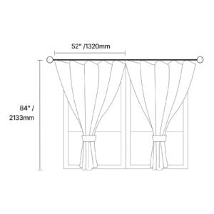 natural linen curtains, 52 x 84 inch 2 panels set, grommet light filtering thick flax textured linen drapes, privacy burlap for living room, bedroom, farmhouse, sunroom, office window curtain