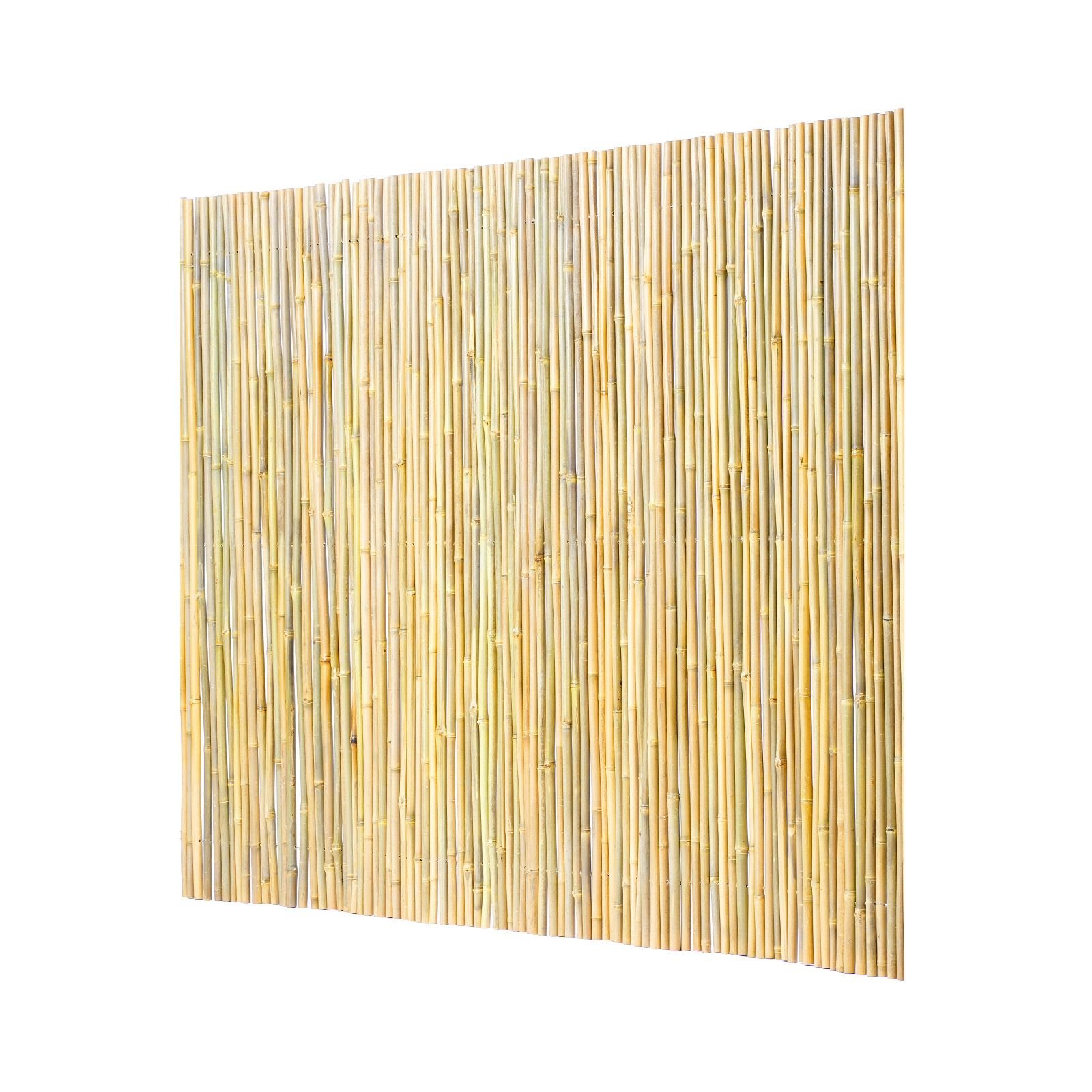 natural rolled bamboo fence, eco friendly bamboo privacy fence 4 ft h x 6 ft l x 0.75 in d. , decorative bamboo privacy screen for garden, backyard, balcony, patio, pool side