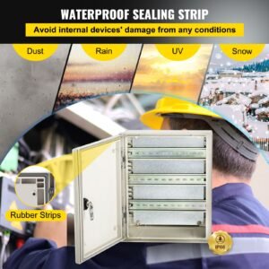 nema electric box, 12x10x6'' nema 4x fiberglass electric enclosure, ip66 water & dust resistant, suitable for both outdoor & indoor use, includes mounting plate (30x25x14 cm)