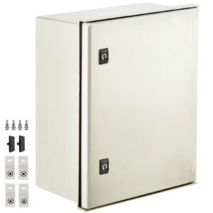 NEMA Enclosure, 20 x 16 x 8 inches, NEMA 4X Fiberglass Steel Electrical Box, IP66 Waterproof & Dustproof Hinged Junction Box for Outdoor Indoor Use, with Mounting Plate(50x40x20 cm))