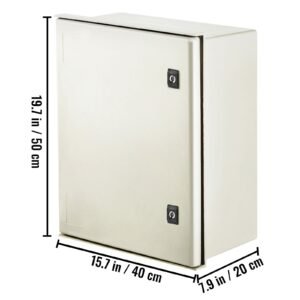 nema enclosure, 20 x 16 x 8 inches, nema 4x fiberglass steel electrical box, ip66 waterproof & dustproof hinged junction box for outdoor indoor use, with mounting plate(50x40x20 cm))