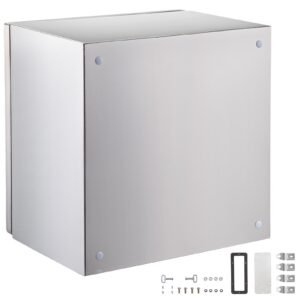 NEMA Stainless Steel Enclosure, 12 x 12 x 8'' NEMA 4X Steel Electrical Box, IP66 Waterproof & Dustproof, Outdoor/Indoor Electrical Junction Box, with Mounting Plate