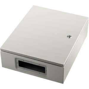 nema steel case, 20x16x6'' nema 4x metal electric enclosure, ip66 water & dust resistant, suitable for both outdoor/indoor use, includes mounting plate