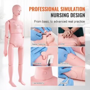 nursing training manikin, female life size demonstration human manikin for nursing training, multifunctional education teaching model supplies, pvc anatomical mannequin body care simulator model
