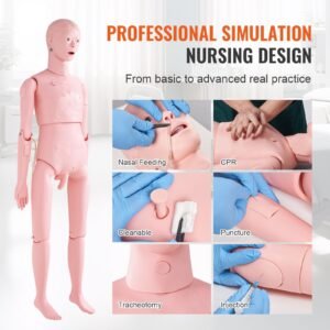 nursing training manikin, male life size demonstration human manikin for nursing training, multifunctional education teaching model supplies, pvc anatomical mannequin body care simulator model