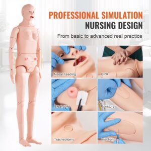 nursing training manikin, male/female life size demonstration human manikin for nursing training, multifunctional education teaching model, pvc anatomical mannequin body care simulator model