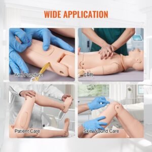 nursing training manikin, male/female life size demonstration human manikin for nursing training, multifunctional education teaching model, pvc anatomical mannequin body care simulator model