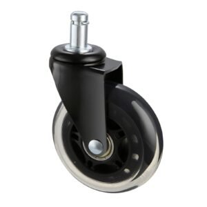office chair wheels, set of 5, 3 inch caster wheels replacement for hardwood floors and carpet, heavy duty computer gaming desk casters with 130 lbs load capacity, universal fit for most chairs